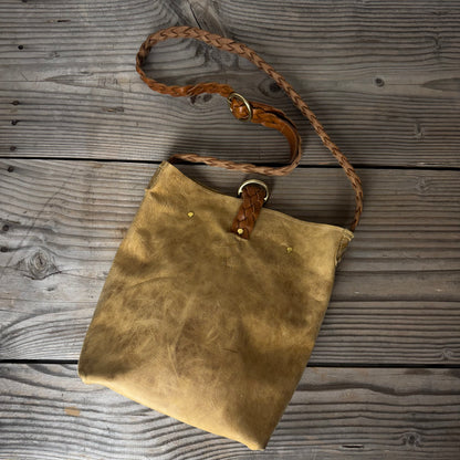 The Blonde Plait Leather Slouch