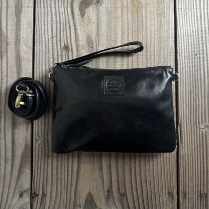 Cowhide Fur & Leather Clutch
