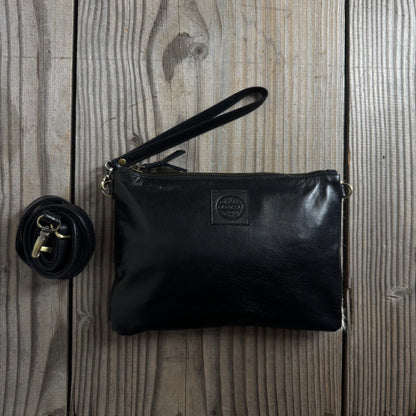 Cowhide Fur & Leather Clutch