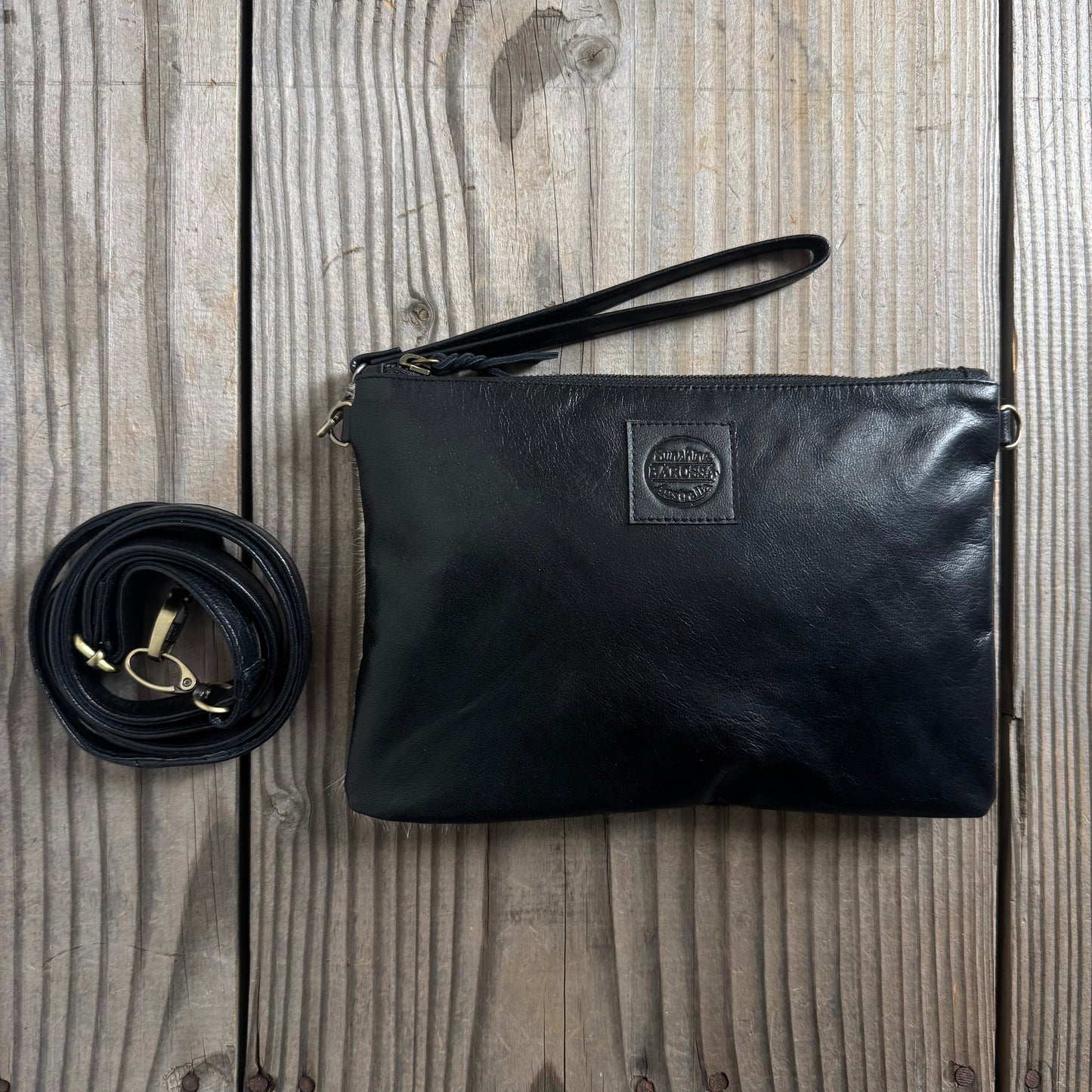 Cowhide Fur & Leather Clutch