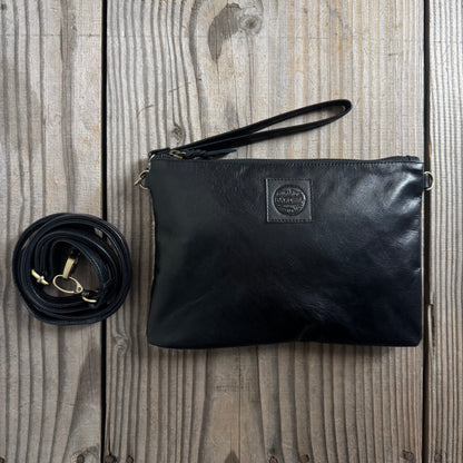 Cowhide Fur & Leather Clutch