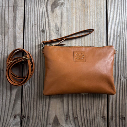 Cowhide Fur & Leather Clutch