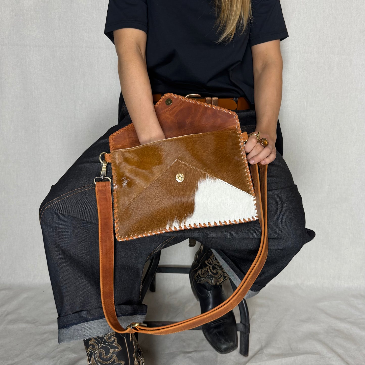 Cowhide Envelope Bag/Clutch