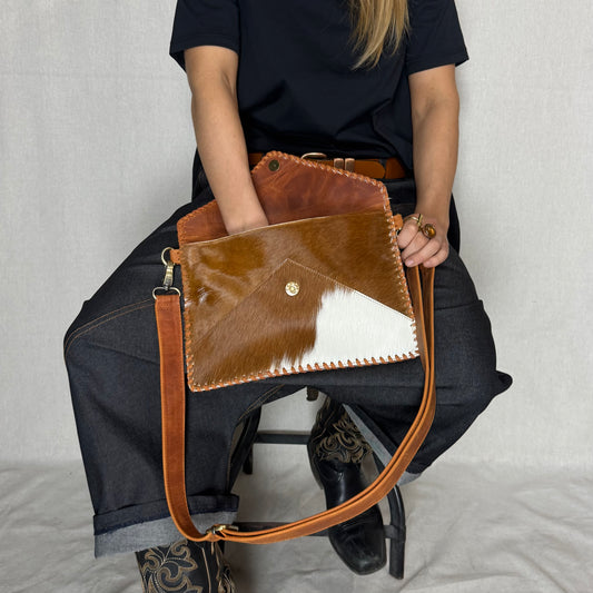 Cowhide Envelope Bag/Clutch