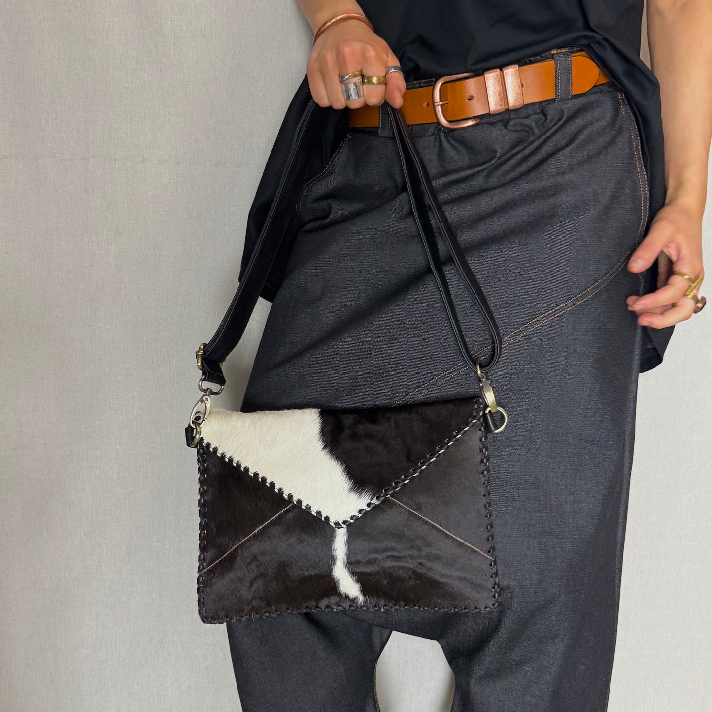 Cowhide Envelope Bag/Clutch