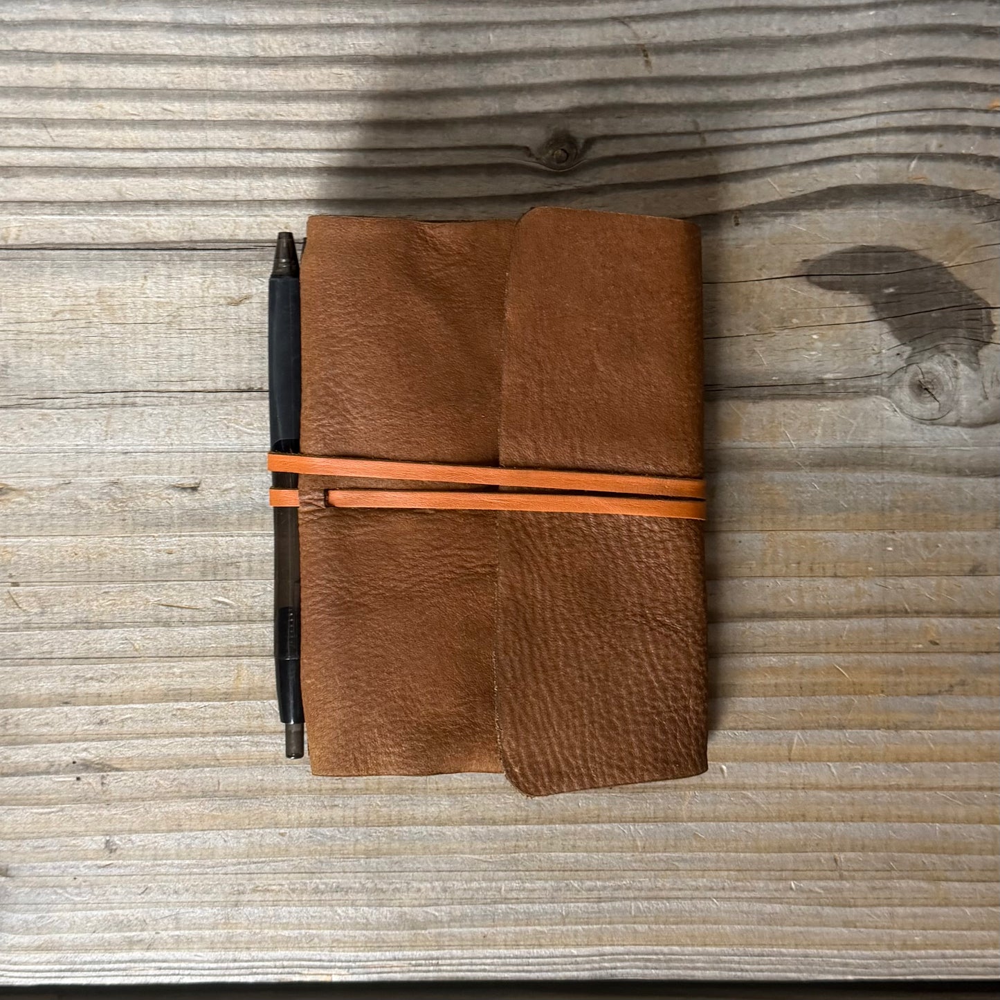 Personalised Leather Traveller's Journal / Notebook Cover