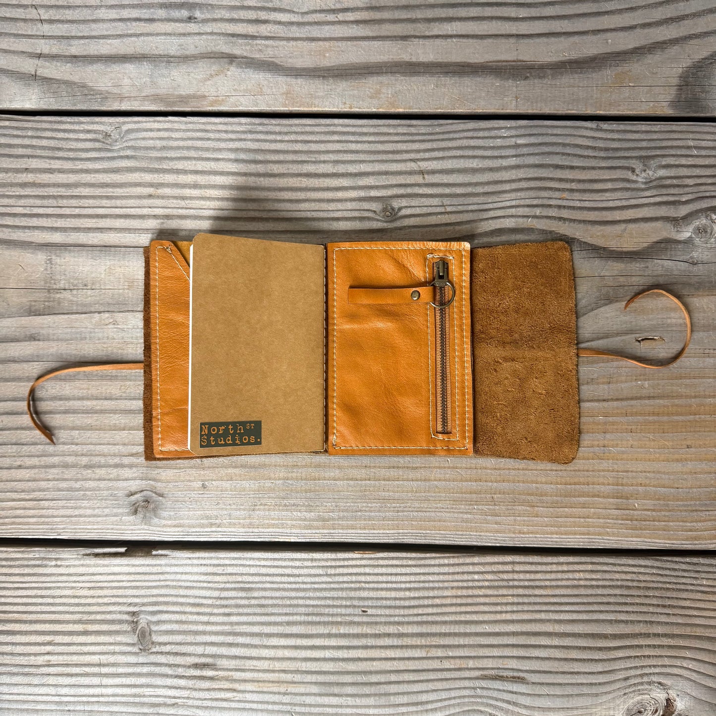 Personalised Leather Traveller's Journal / Notebook Cover
