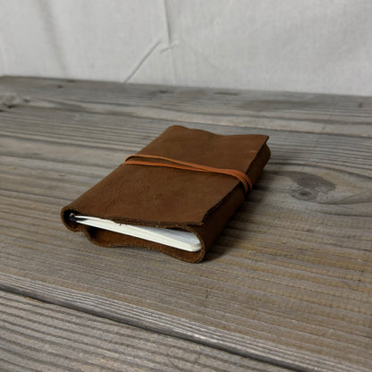 Personalised Leather Traveller's Journal / Notebook Cover