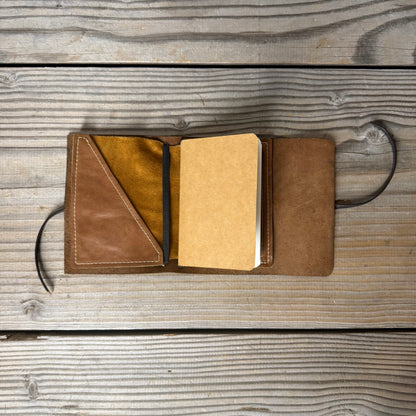 Personalised Leather Traveller's Journal / Notebook Cover