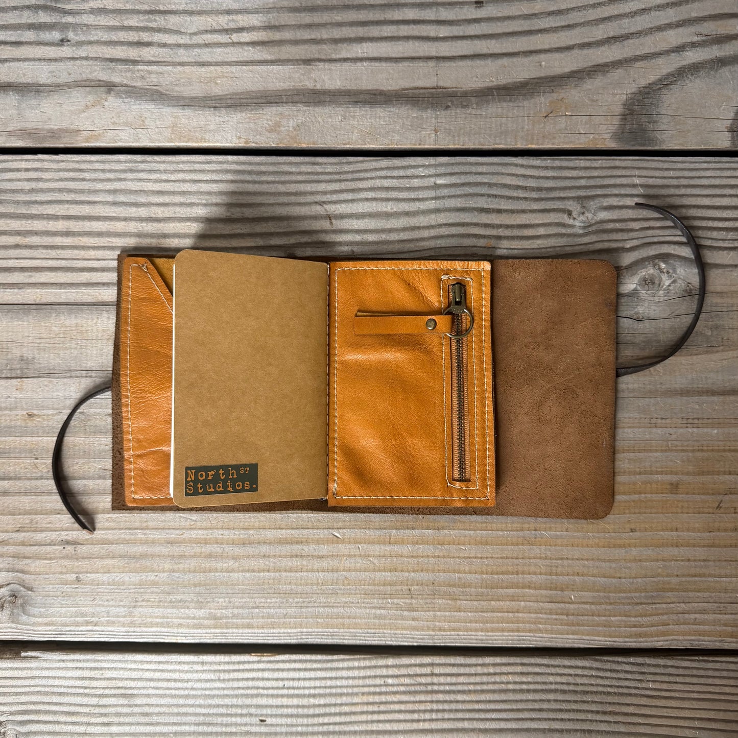 Personalised Leather Traveller's Journal / Notebook Cover