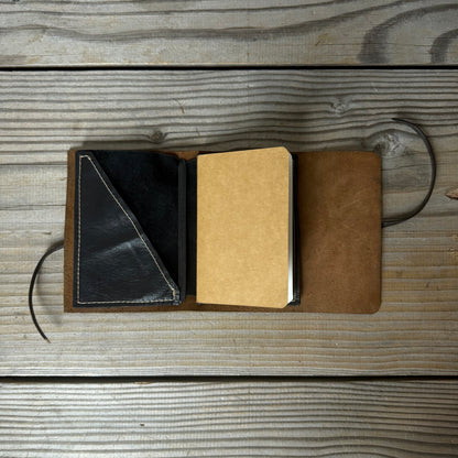 Personalised Leather Traveller's Journal / Notebook Cover