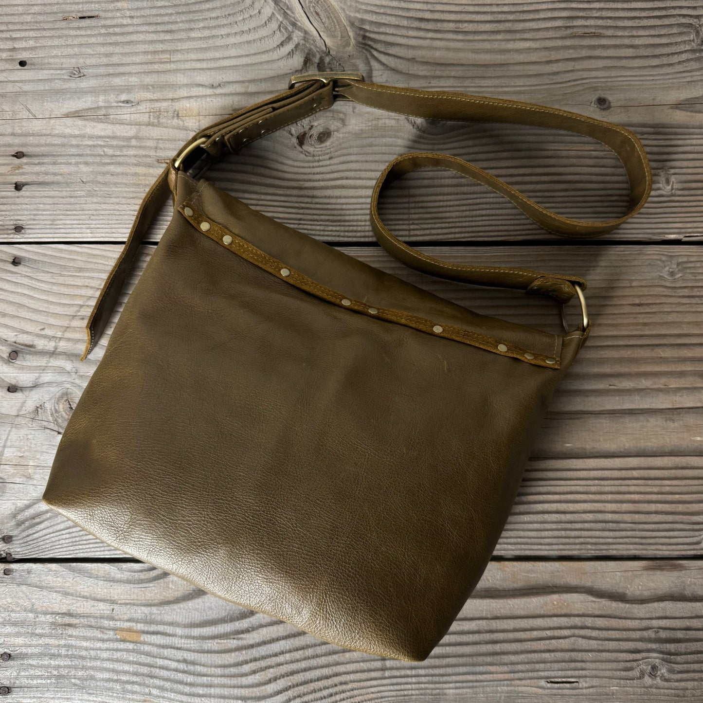 The Vintage Moss Slouch Bag