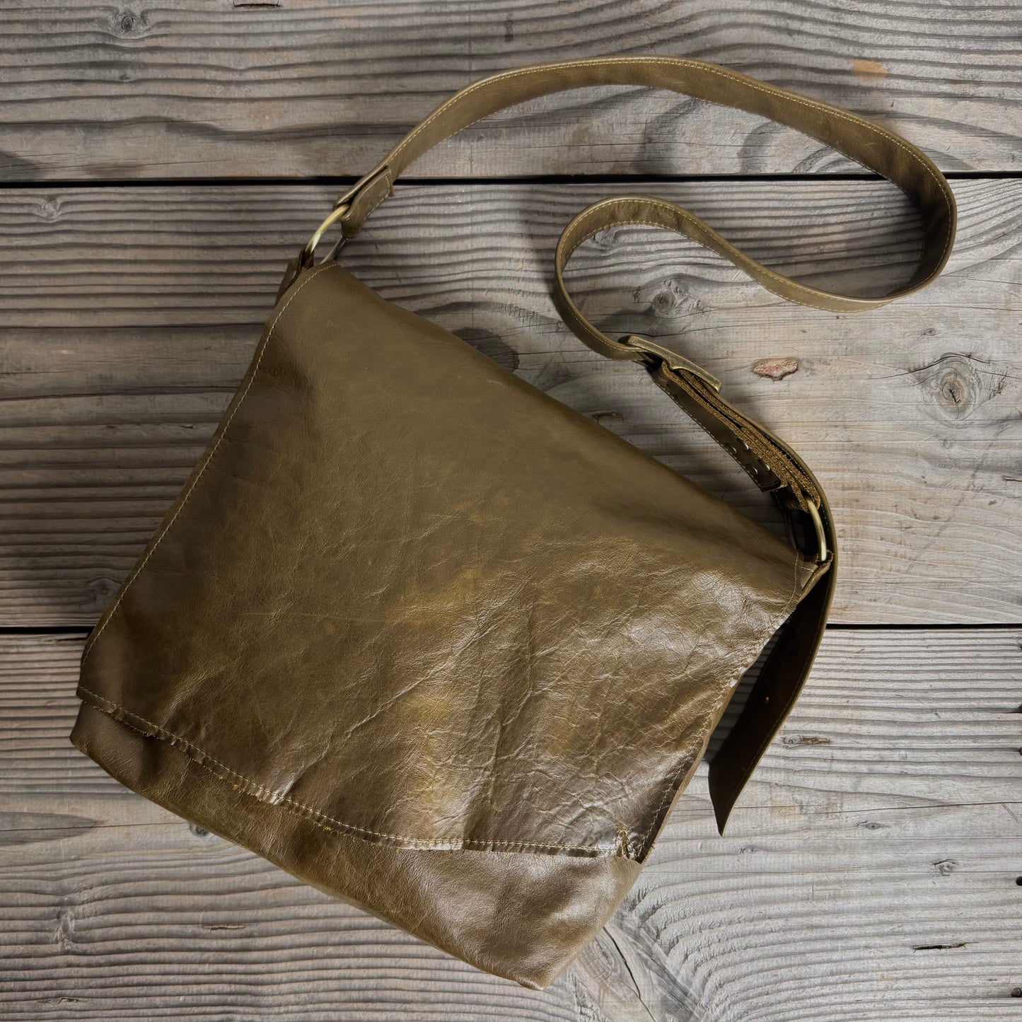 The Vintage Moss Slouch Bag