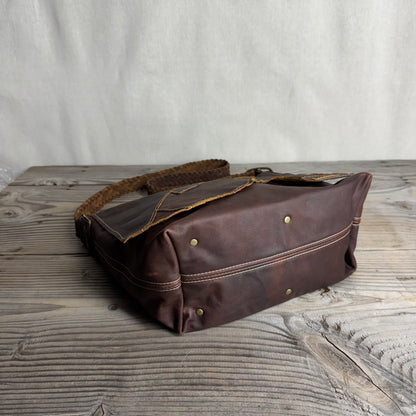 The Fragmented Waxed Slouch Bag