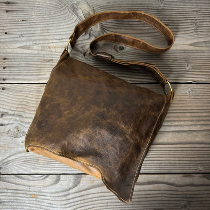 The Soft Waxed Vintage Brown Slouch Bag