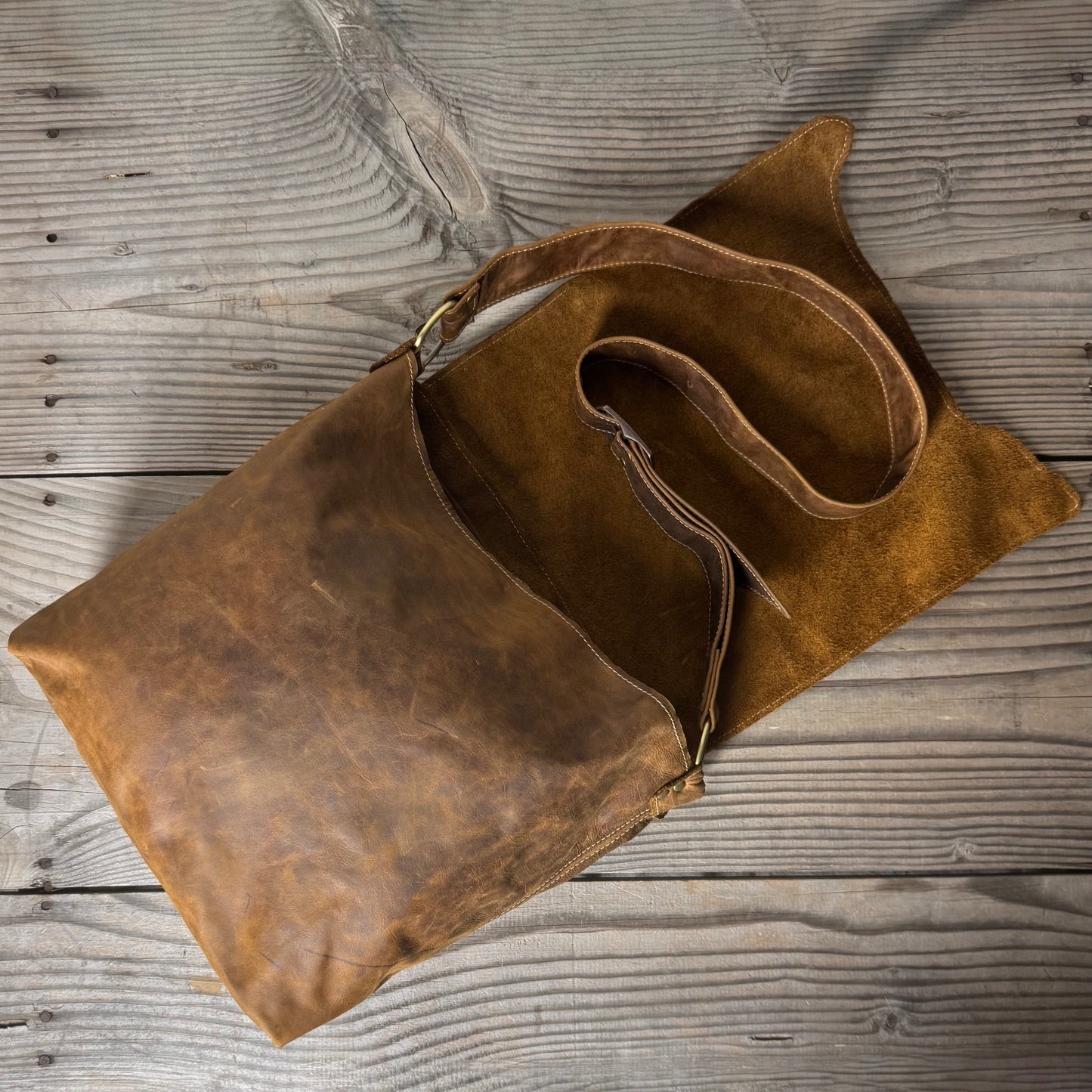 The Soft Waxed Vintage Brown Slouch Bag