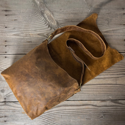 The Soft Waxed Vintage Brown Slouch Bag