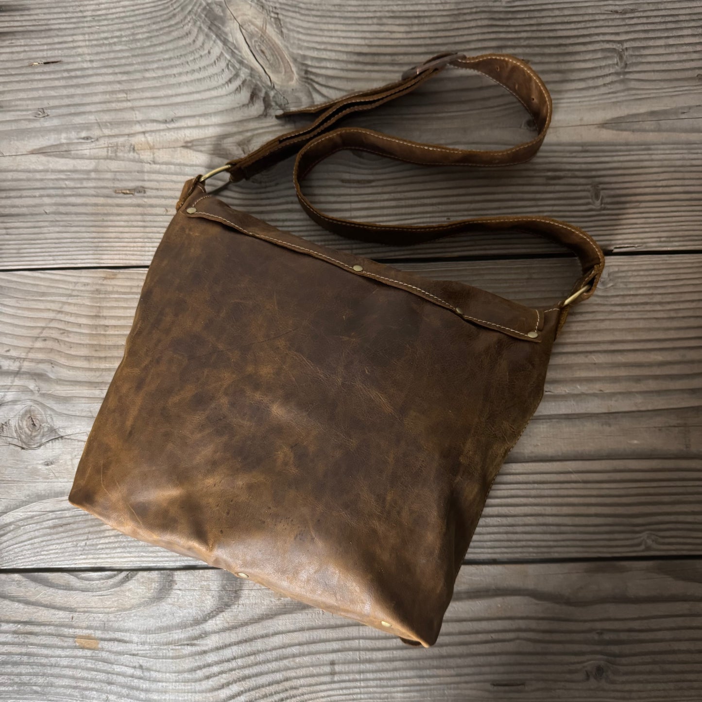 The Soft Waxed Vintage Brown Slouch Bag