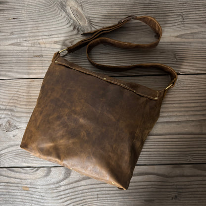 The Soft Waxed Vintage Brown Slouch Bag