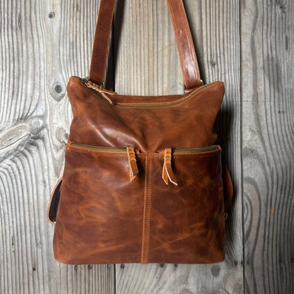 Convertible Leather Bag to Backpack