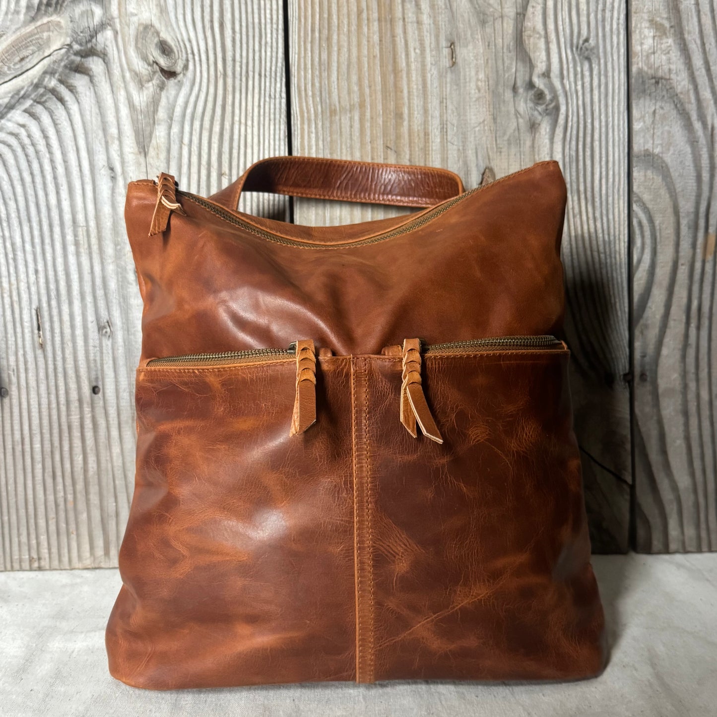Convertible Leather Bag to Backpack
