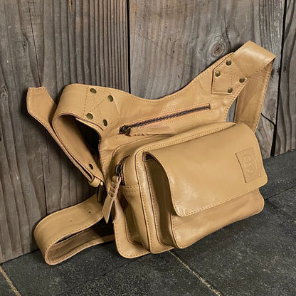 Leather Travel / Festival Waist or Across Body Bag