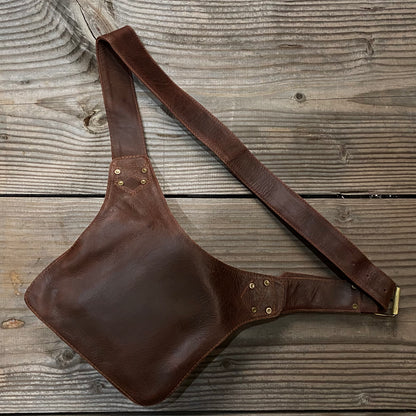 Leather Travel / Festival Waist or Across Body Bag