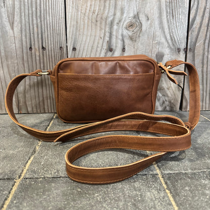 Coloured Leather Pouch with Strap