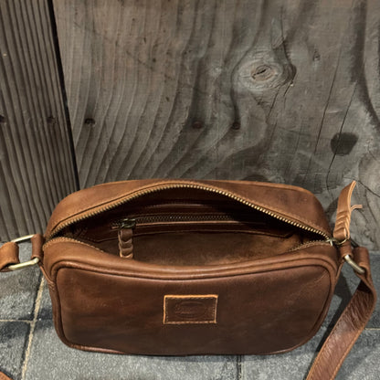 Coloured Leather Pouch with Strap