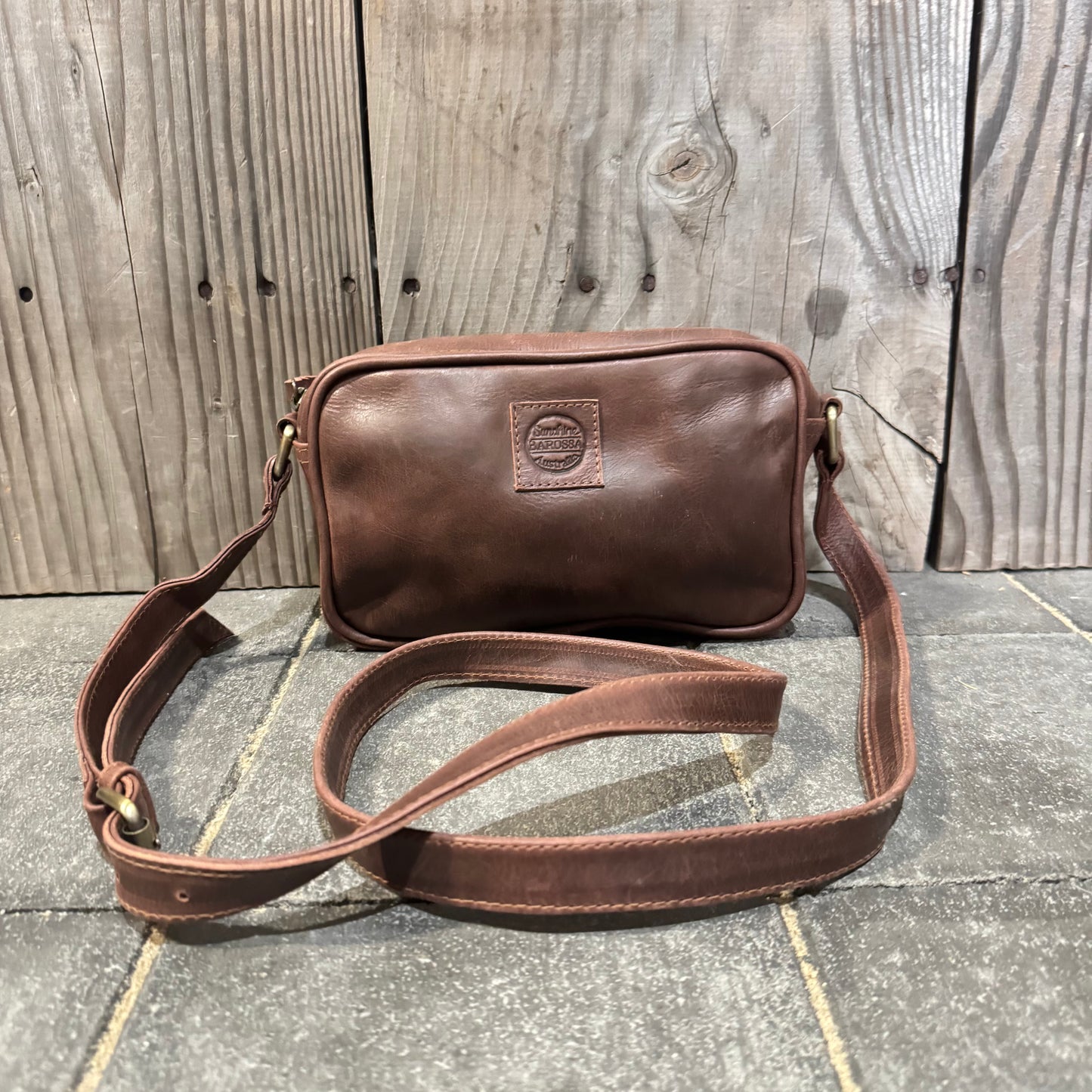 Coloured Leather Pouch with Strap