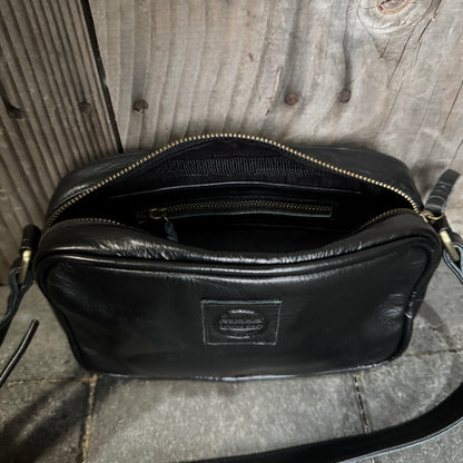 Coloured Leather Pouch with Strap
