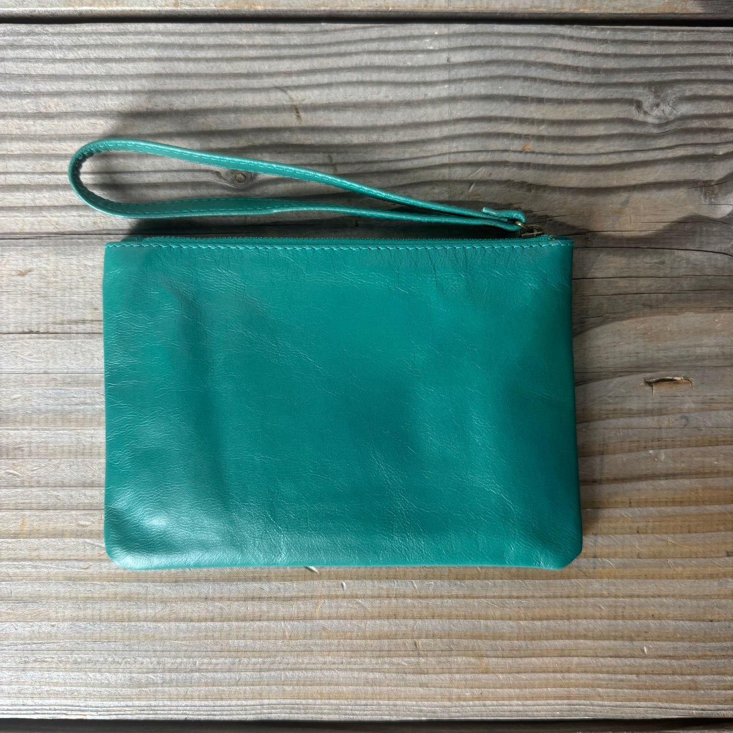 Leather Phone Clutch With Wrist Strap