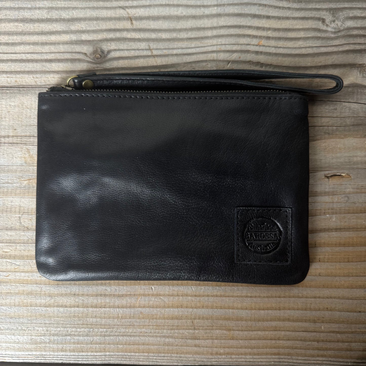 Leather Phone Clutch With Wrist Strap