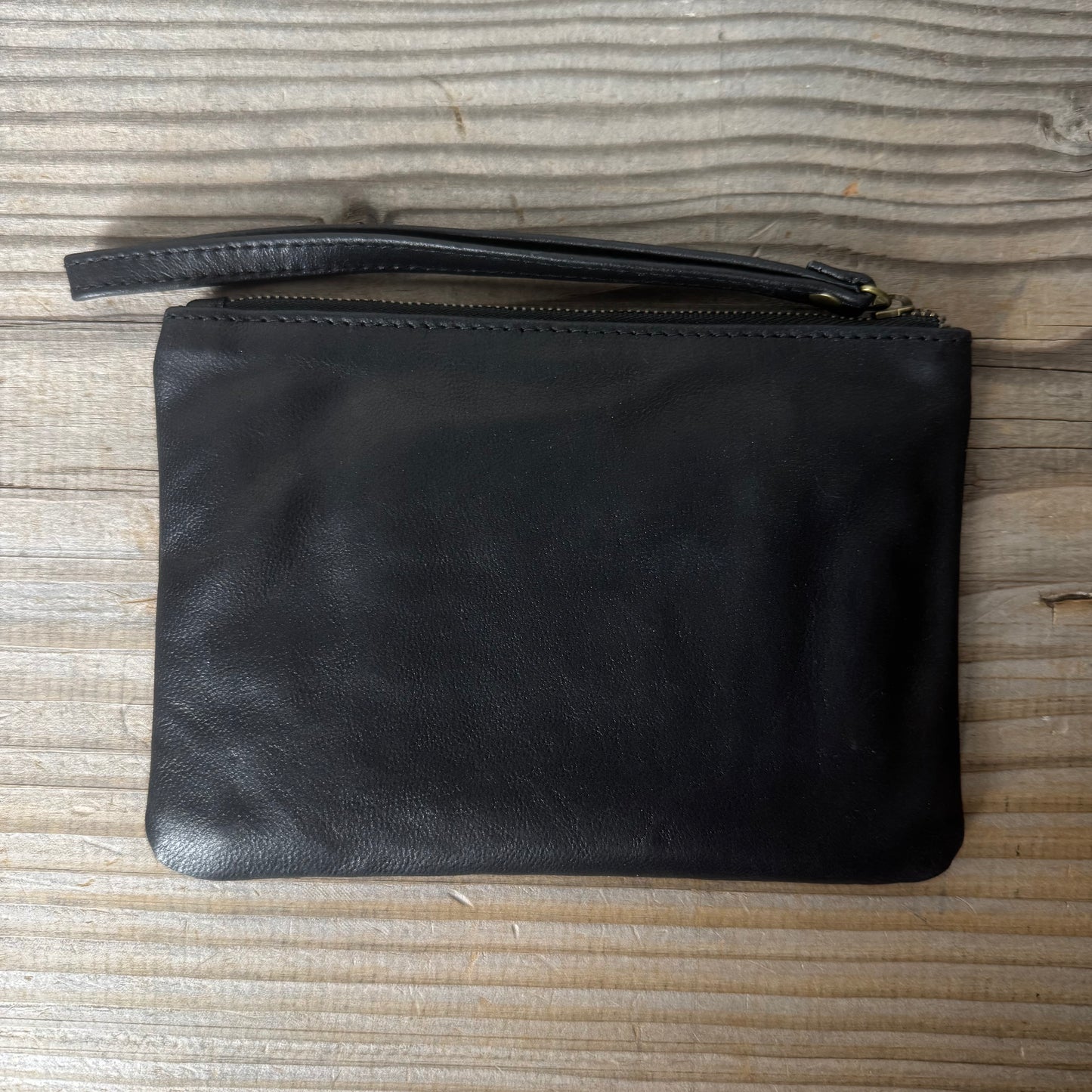 Leather Phone Clutch With Wrist Strap