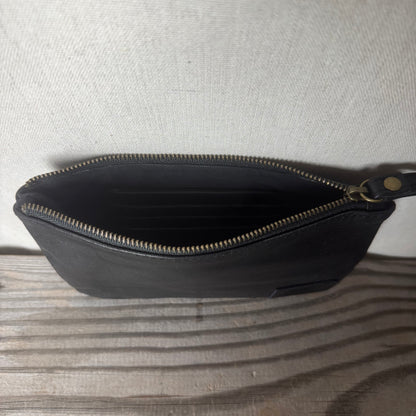 Leather Phone Clutch With Wrist Strap