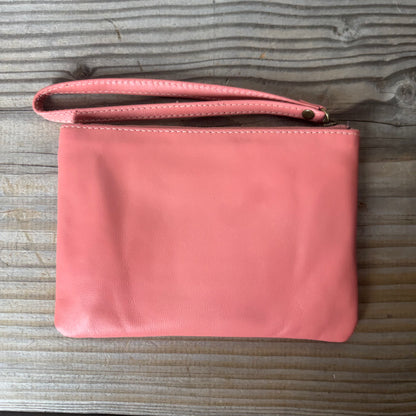 Leather Phone Clutch With Wrist Strap