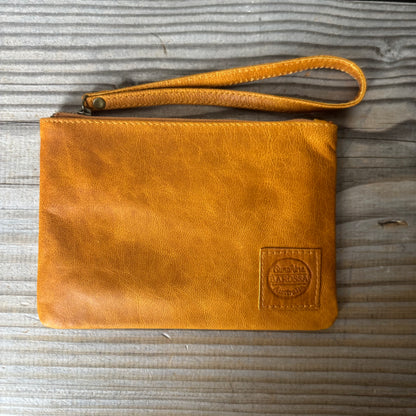 Leather Phone Clutch With Wrist Strap