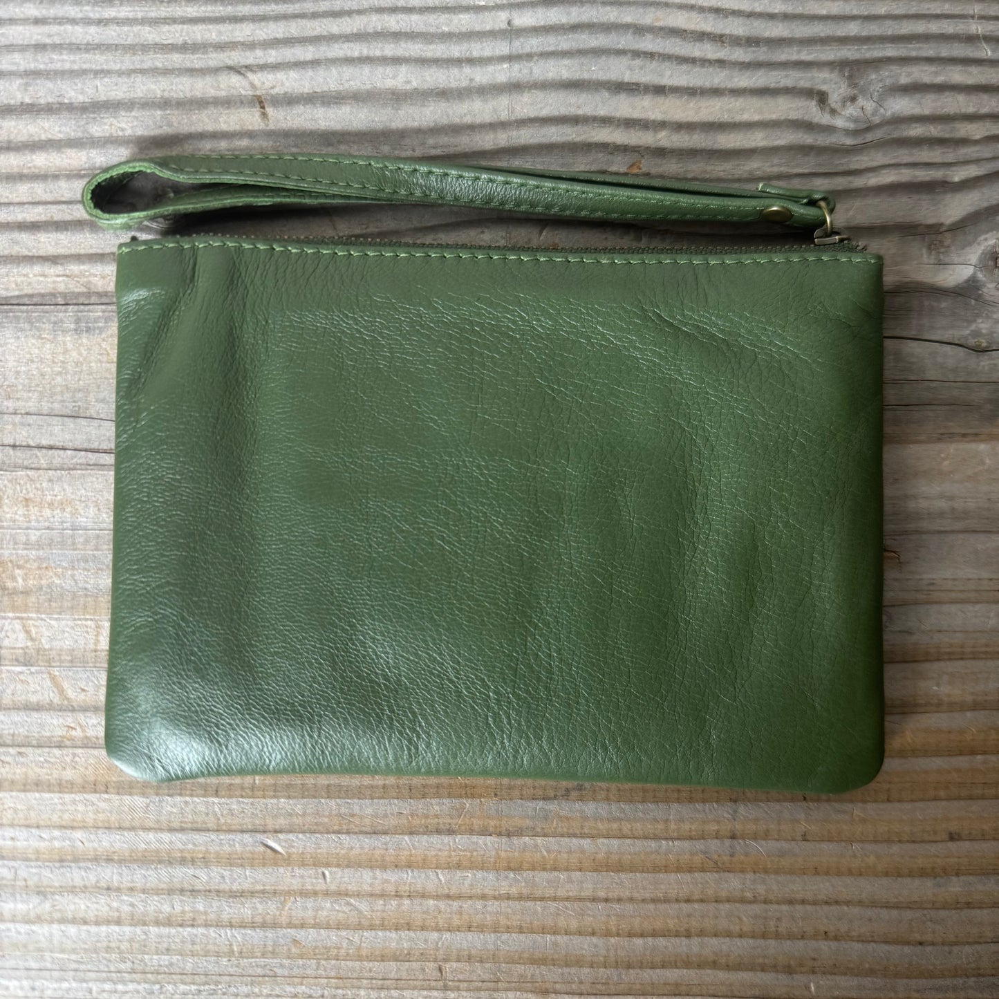 Leather Phone Clutch With Wrist Strap