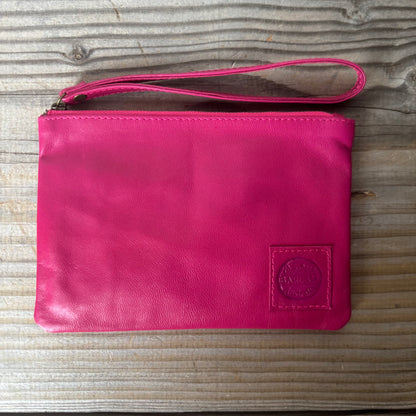 Leather Phone Clutch With Wrist Strap