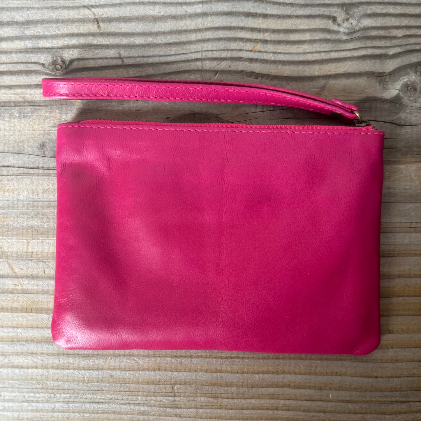 Leather Phone Clutch With Wrist Strap