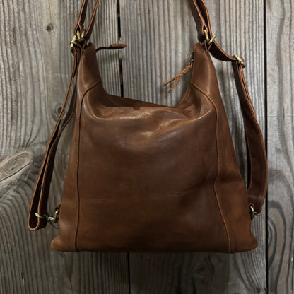 Convertible Leather Bag to Backpack
