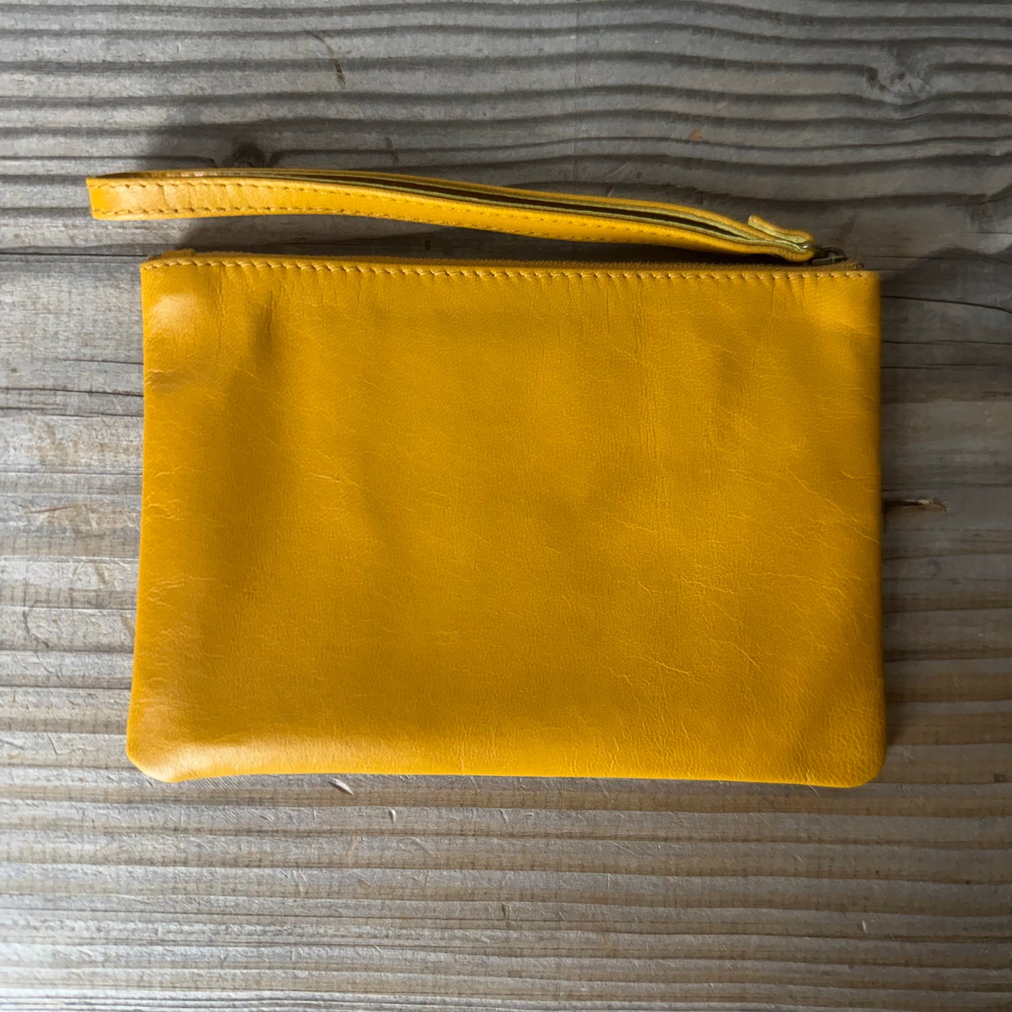Leather Phone Clutch With Wrist Strap