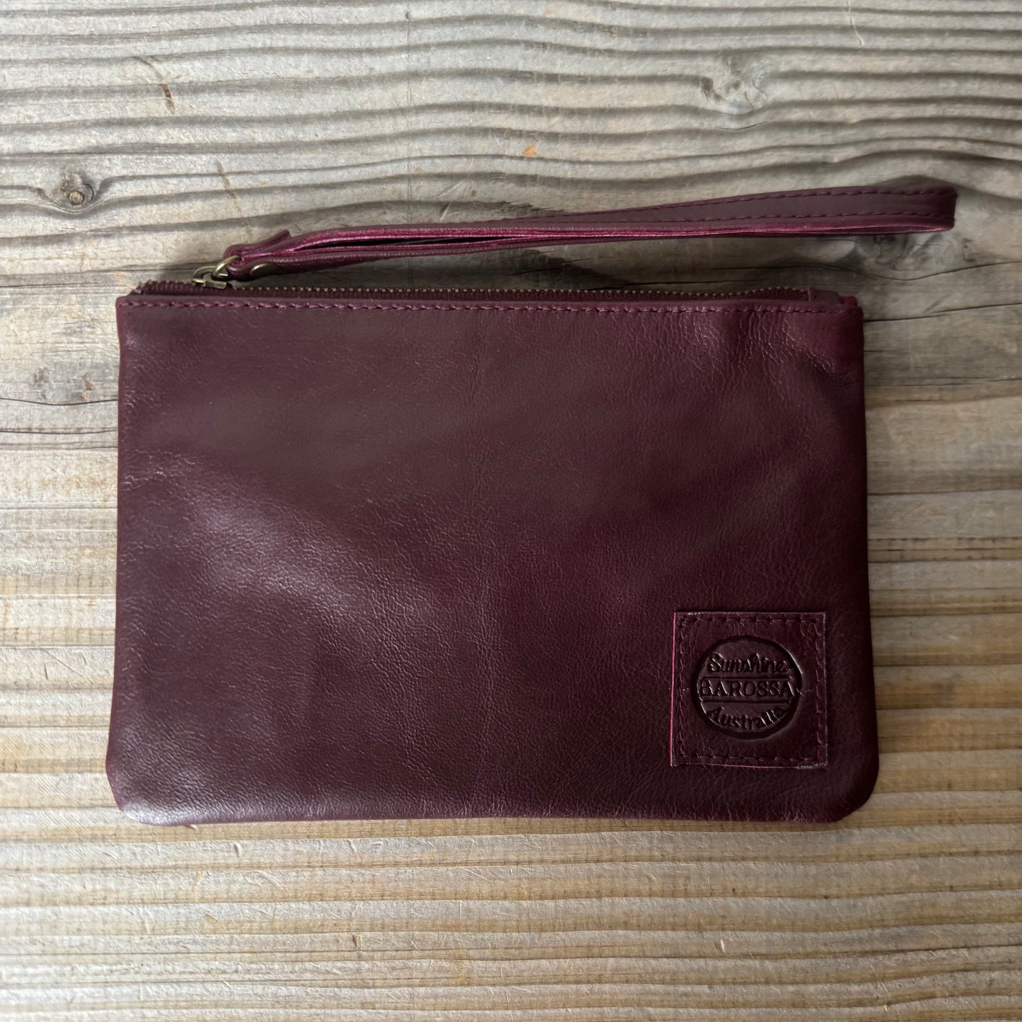Leather Phone Clutch With Wrist Strap