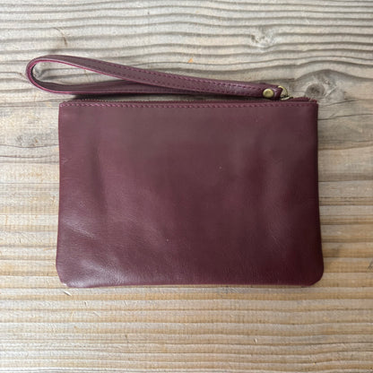 Leather Phone Clutch With Wrist Strap