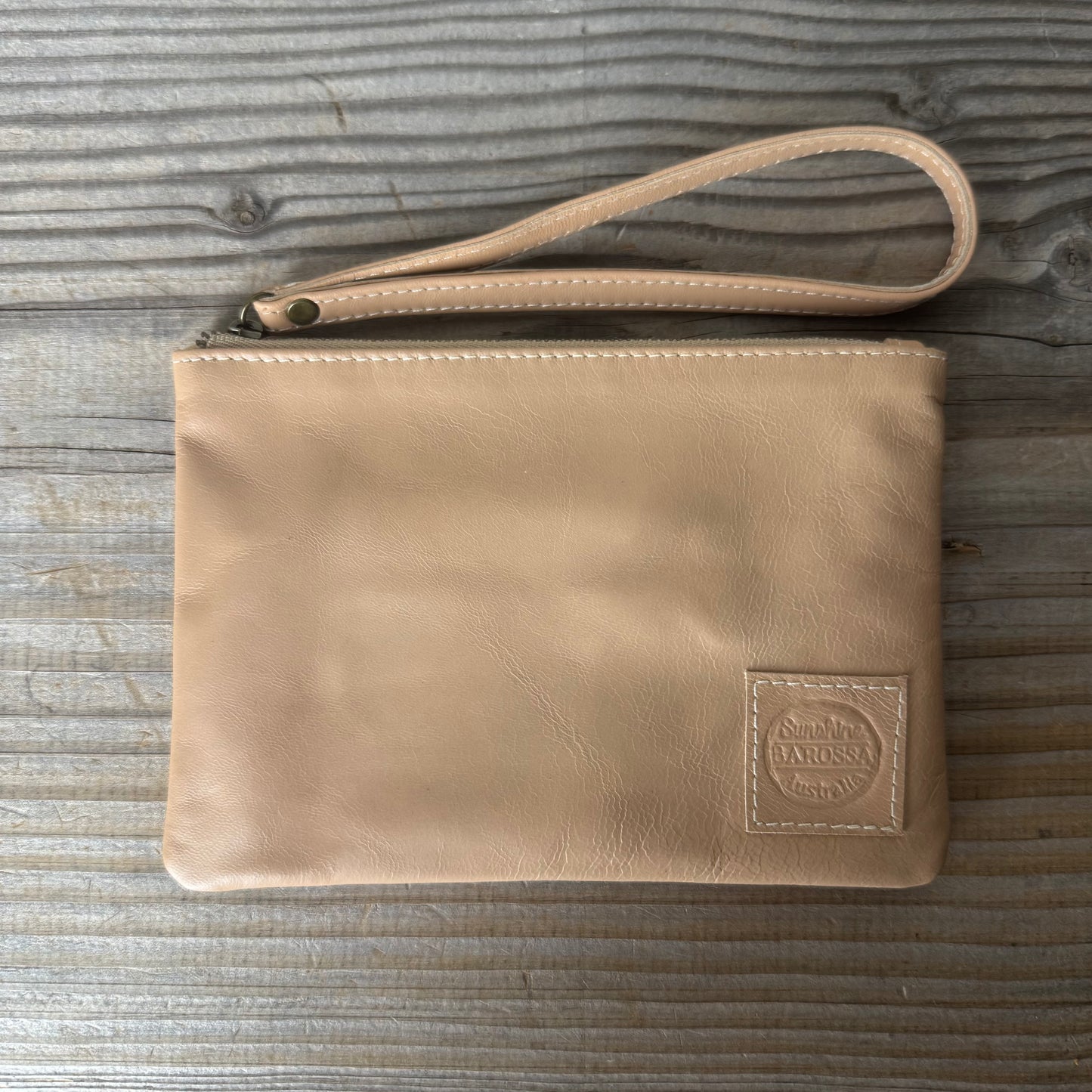 Leather Phone Clutch With Wrist Strap