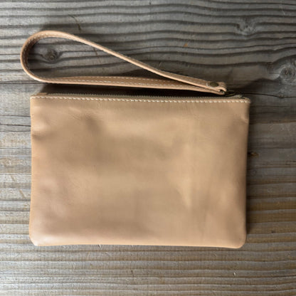 Leather Phone Clutch With Wrist Strap