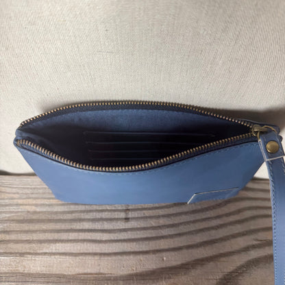 Leather Phone Clutch With Wrist Strap