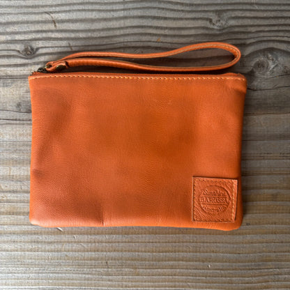 Leather Phone Clutch With Wrist Strap