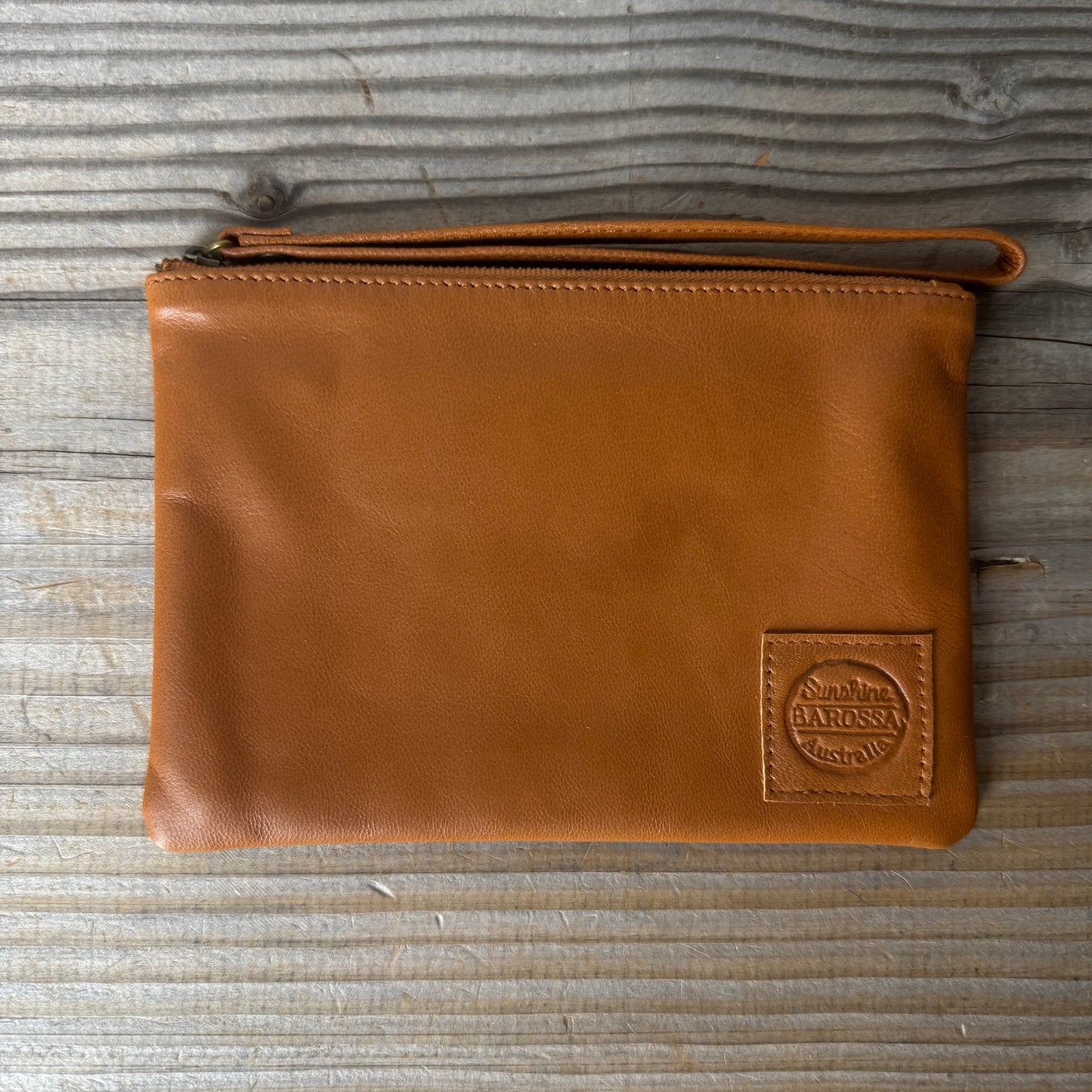Leather Phone Clutch With Wrist Strap