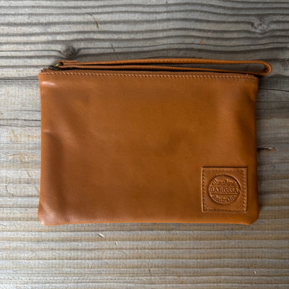 Leather Phone Clutch With Wrist Strap